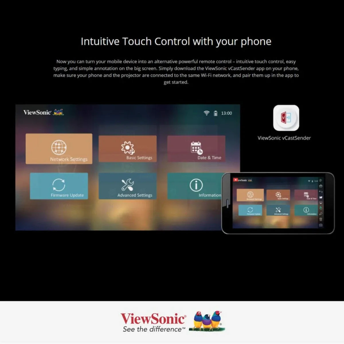 ViewSonic M1+ G2 Portable Smart Wi-Fi Projector