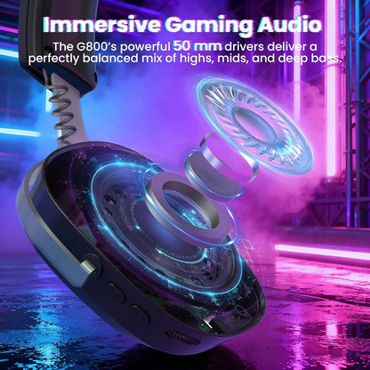 ATTACK SHARK G800 Wireless RGB Gaming Headset:7.1 Surround