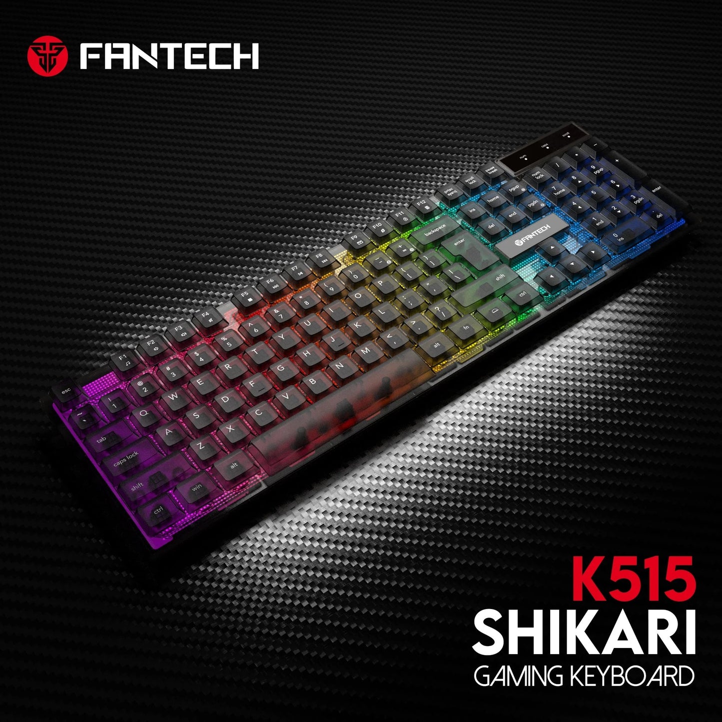 FANTECH SHIKARI K515 Membrane Gaming Keyboard 104 Keys