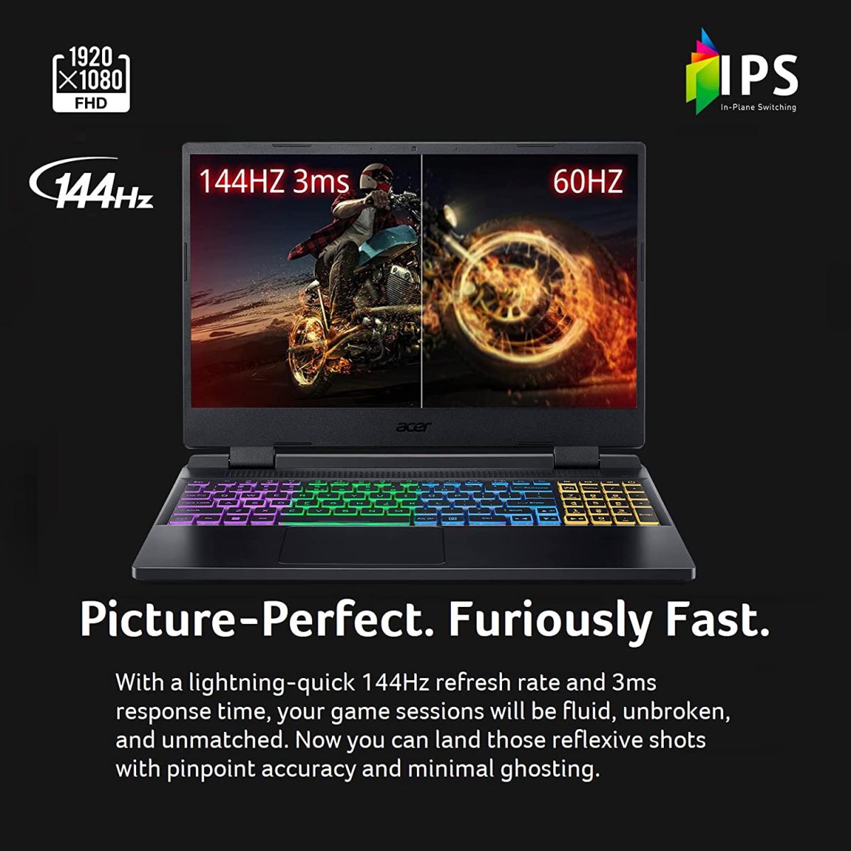 Acer Nitro ANV5 15 i5 /RTX 3050 – 13th‑Gen Intel® Core™ i5‑13420H, RTX 3050 6 GB, 15.6″ FHD 144 Hz Gaming Laptop