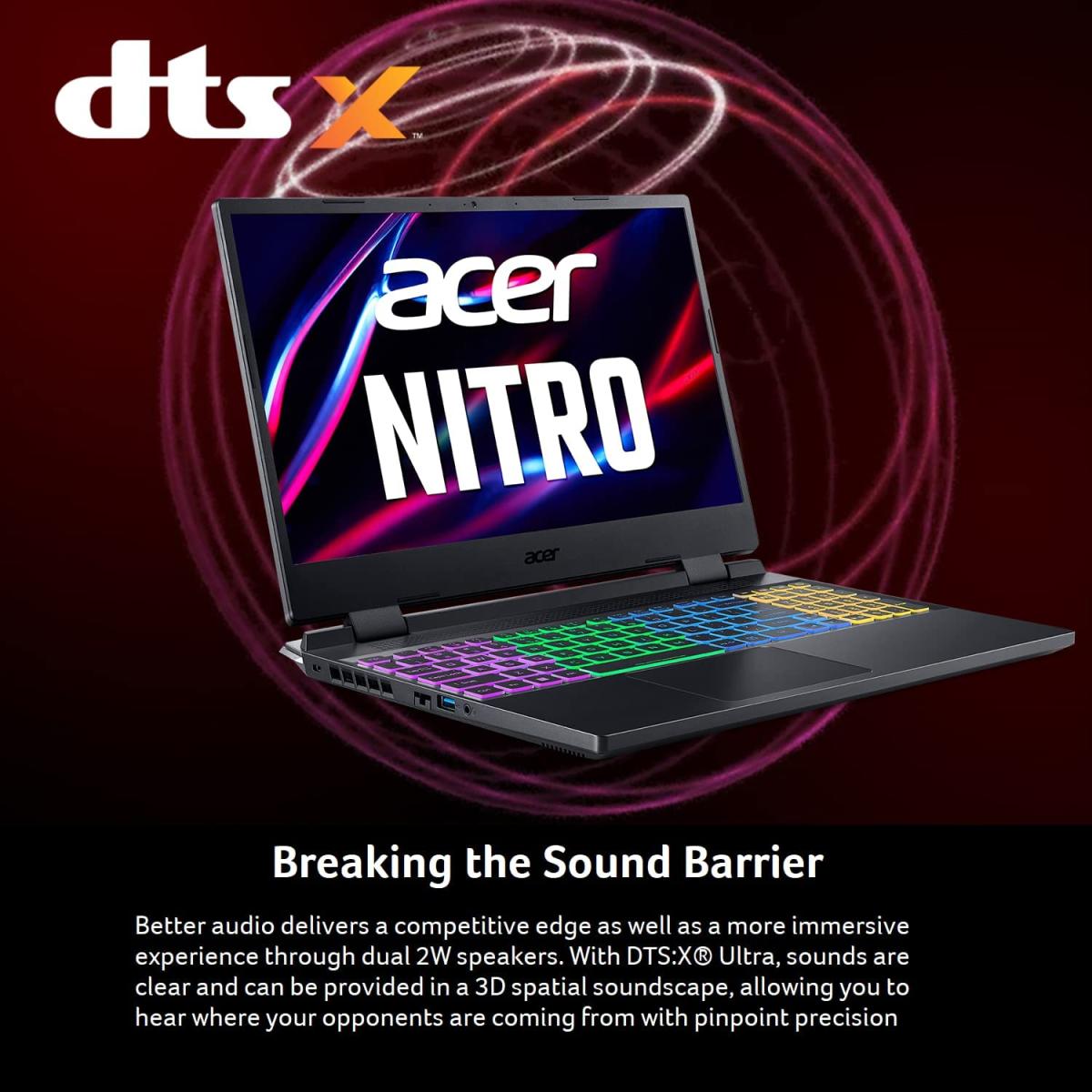 Acer Nitro ANV5 15 i5 /RTX 3050 – 13th‑Gen Intel® Core™ i5‑13420H, RTX 3050 6 GB, 15.6″ FHD 144 Hz Gaming Laptop
