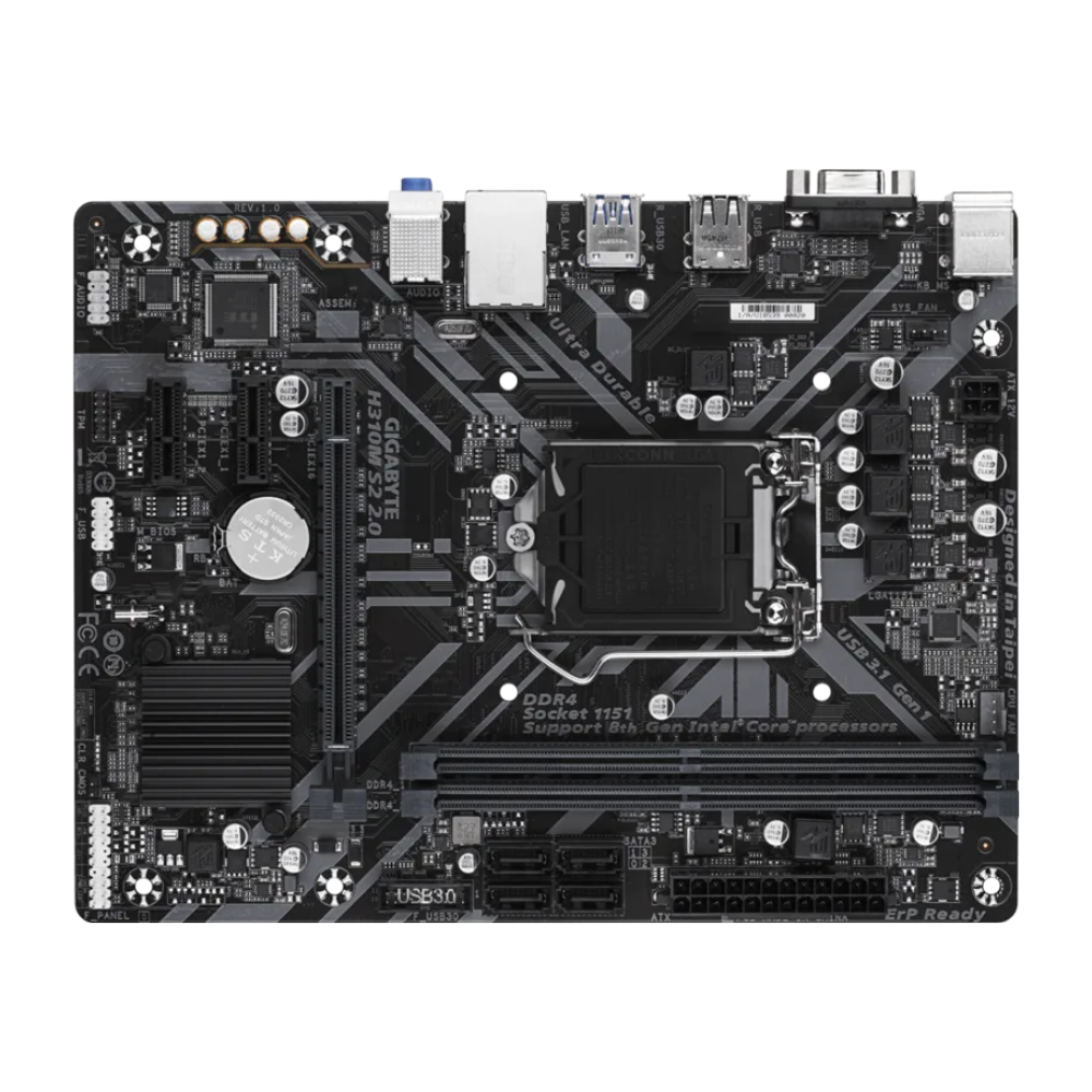 GIGABYTE H310M S2 2.0 DDR4 LGA1151 Motherboard | Alsamman for Computer