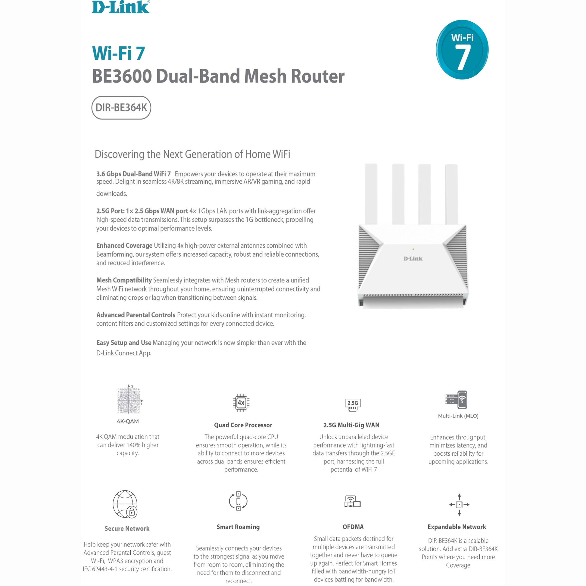 BE3600 Wi-Fi 7 Router | Dual-Band Mesh Jordan