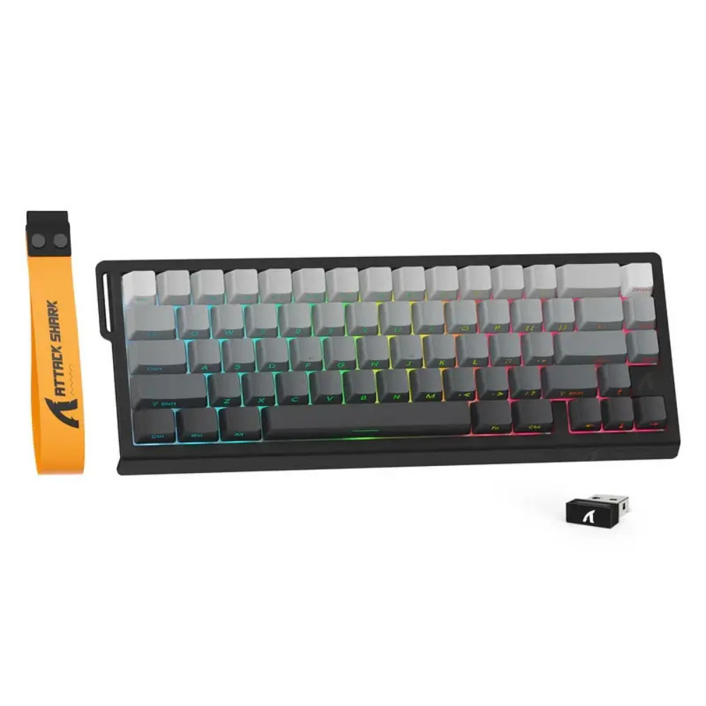 ATTACK SHARK X68 65% tri-mode wireless mechanical keyboard Hot Swap RGB at Al-Samman Computer Jordan