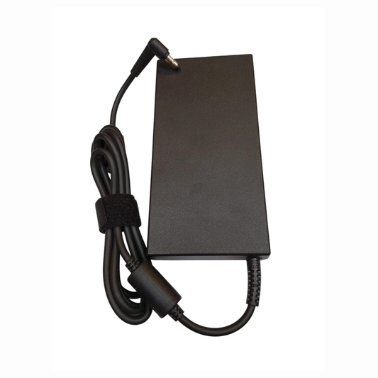 MSI 180W gaming laptop charger with 19.5V 9.23A output, 5.5x2.5mm charging connector and 100-240V AC input