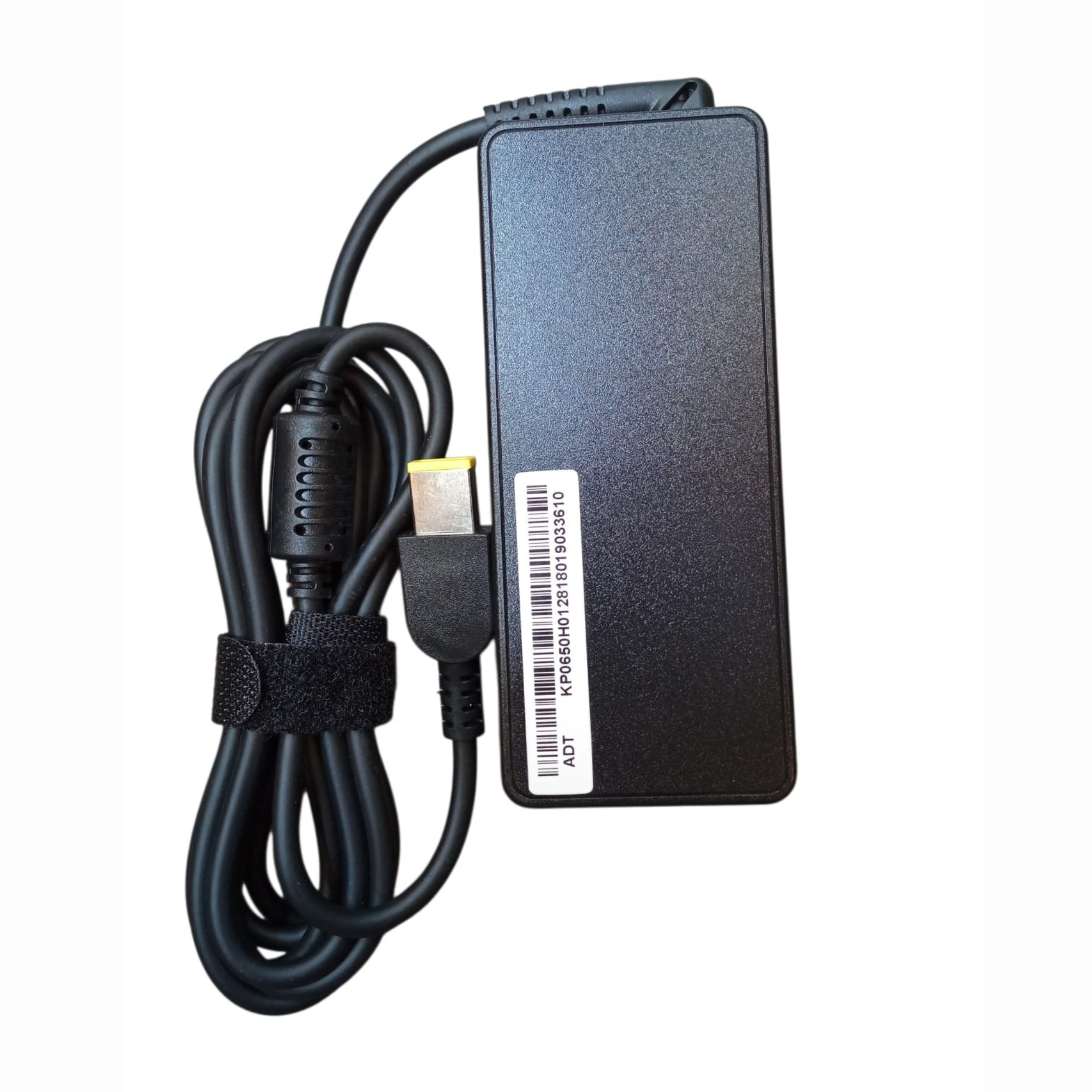Lenovo 65W laptop charger with 20V 3.25A output, USB-type connection and 100-240V AC input for compatible Lenovo laptops